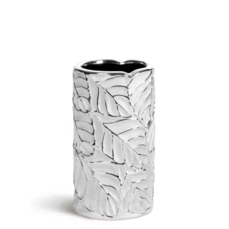 Wazon ceramiczny MIRIAM z tłoczonym wzorem liści Eurofirany