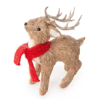 JELEŃ w szaliku - Figurka świąteczna Eurofirany