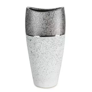 Wazon ceramiczny MILO zdobiony imitacją granitu Eurofirany