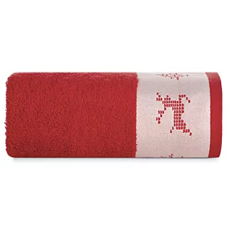 Noel świąteczny ręcznik kąpielowy z żakardową bordiurą w stylu skandynawskim Eurofirany
