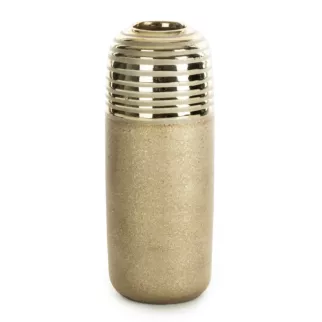 Wazon dekoracyjny ELARA zdobiony lśniącymi pasami Eurofirany