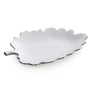 Patera dekoracyjna w kształcie lśniącego liścia ALMA Eurofirany