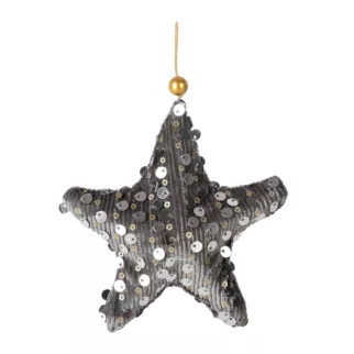 Dekoracyjna ozdoba choinkowa GWIAZDA z cekinami Eurofirany