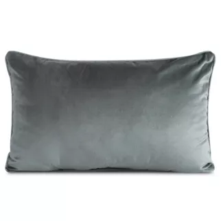Poduszka 30 x 50 cm welwetowa grafitowa z kontrastującą lamówką GAJA 3 Eurofirany