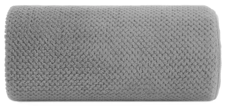 Ręcznik kąpielowy 50x90 cm szybkoschnący z mikrofibry kolor srebrny o ryżowej strukturze 280 g/m2 ZOE 1 Eurofirany