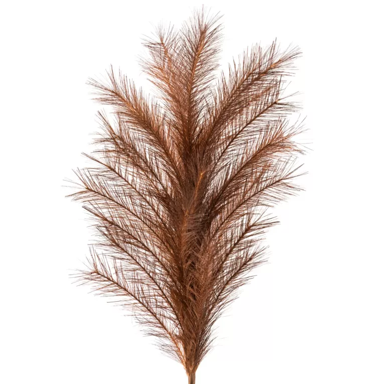 Sztuczna gałązka brązowa TRAWA PAMPASOWA  z dużym pióropuszem do bukietów sztuczny kwiat 104 cm EUROFIRANY
