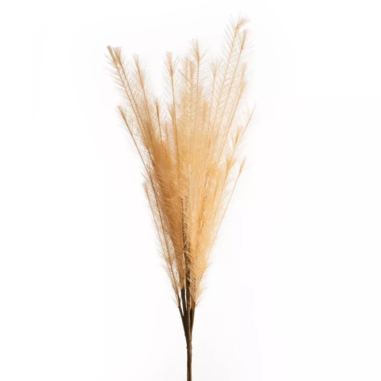 Sztuczna gałązka dekoracyjna MISKANT jasnobrązowa Eurofirany