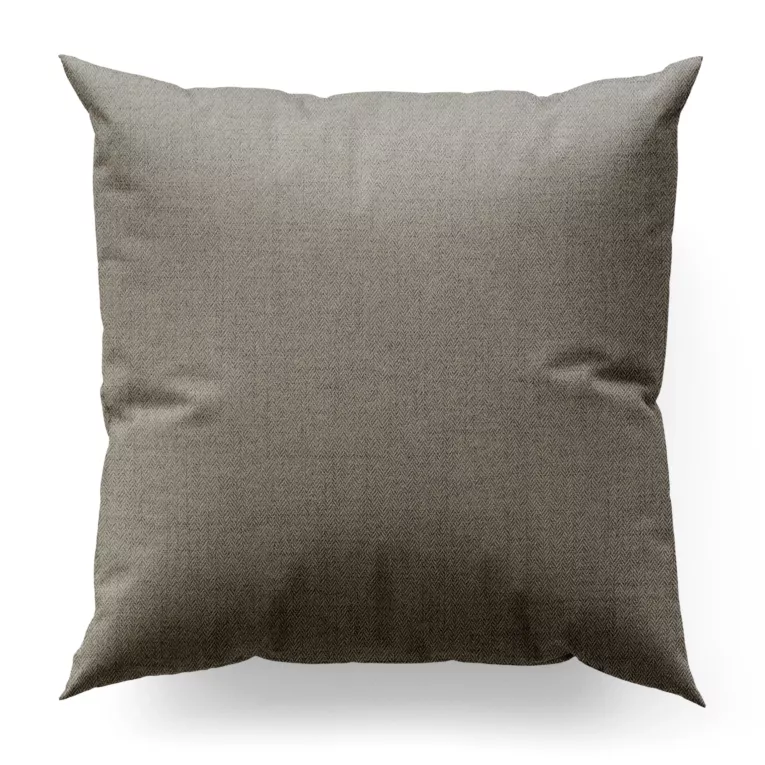 Poszewka na wymiar popielata z tkaniny z jodełkowym wzorem geometrycznym