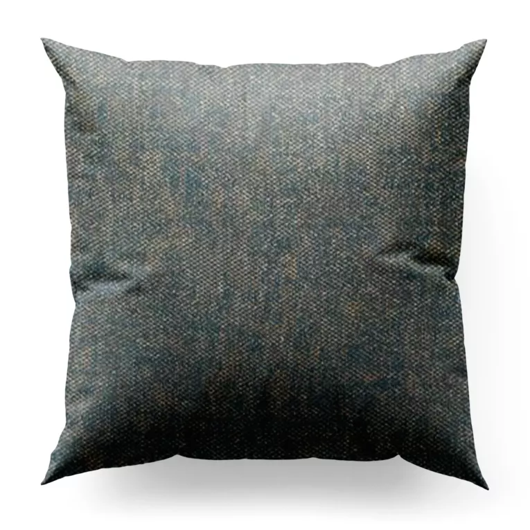 Poszewka szyta turkusowa z melanżowej tkaniny z efektem grubego splotu