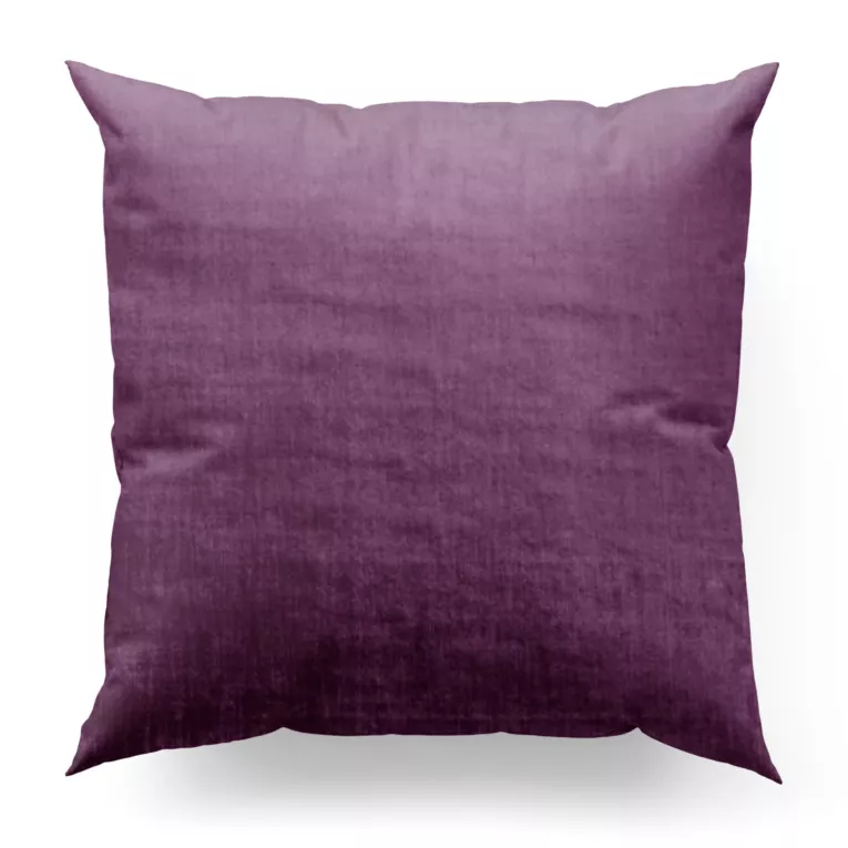 Poszewka szyta SAFARI 1 jasnofioletowa z miękkiej welwetowej tkaniny z połyskiem i poziomym prążkiem