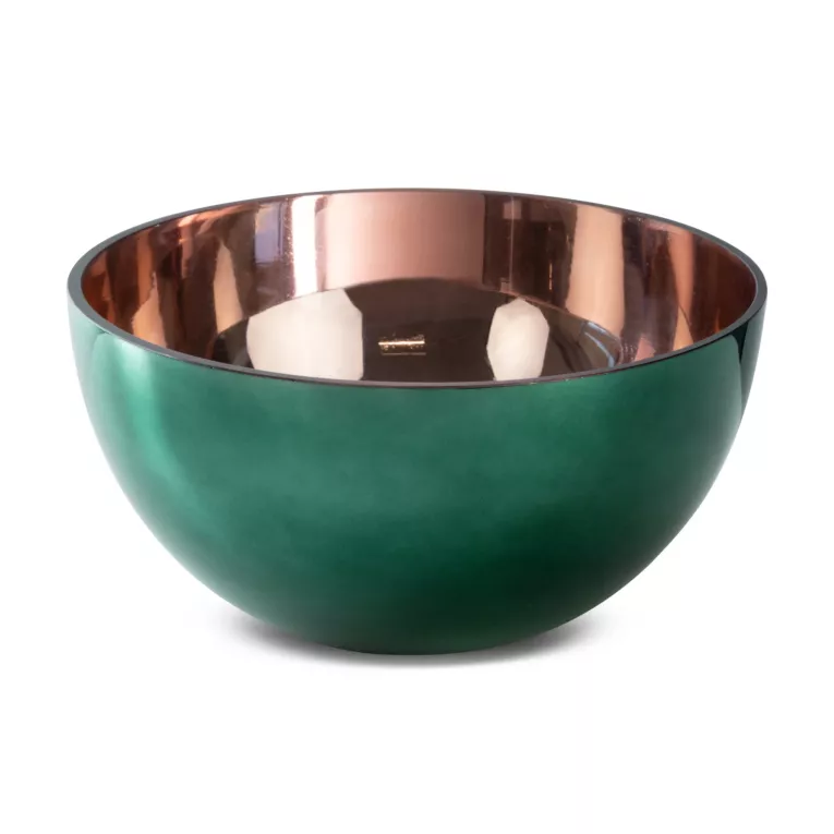 Misa dekoracyjna SALVIA 8 szałwiowa szklana z miedzianym wnętrzem Limited Collection Eurofirany