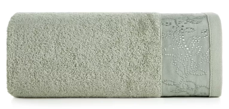 Ręcznik kąpielowy 70x140 cm bawełniany kolor miętowy z żakardową bordiurą 500 g/m2 RITA Eurofirany