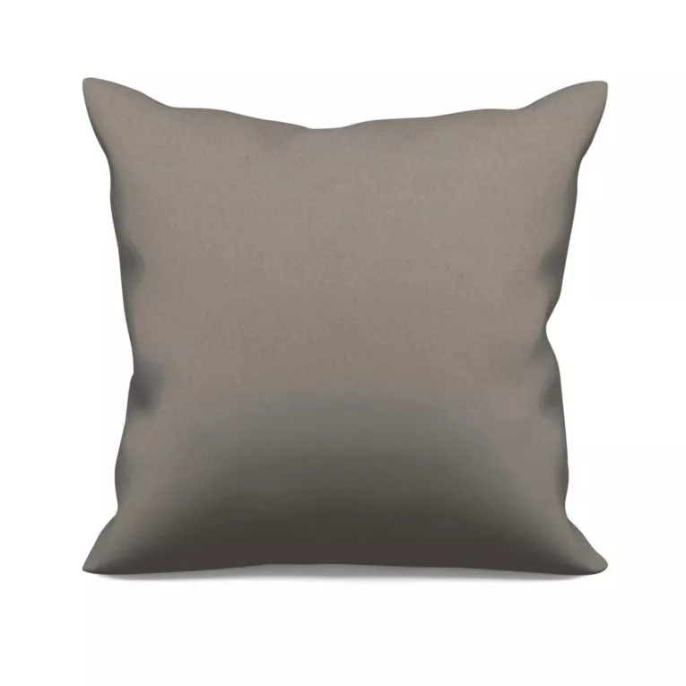 Poszewka szyta jasnobrązowa z gładkiej tkaniny typu dimout