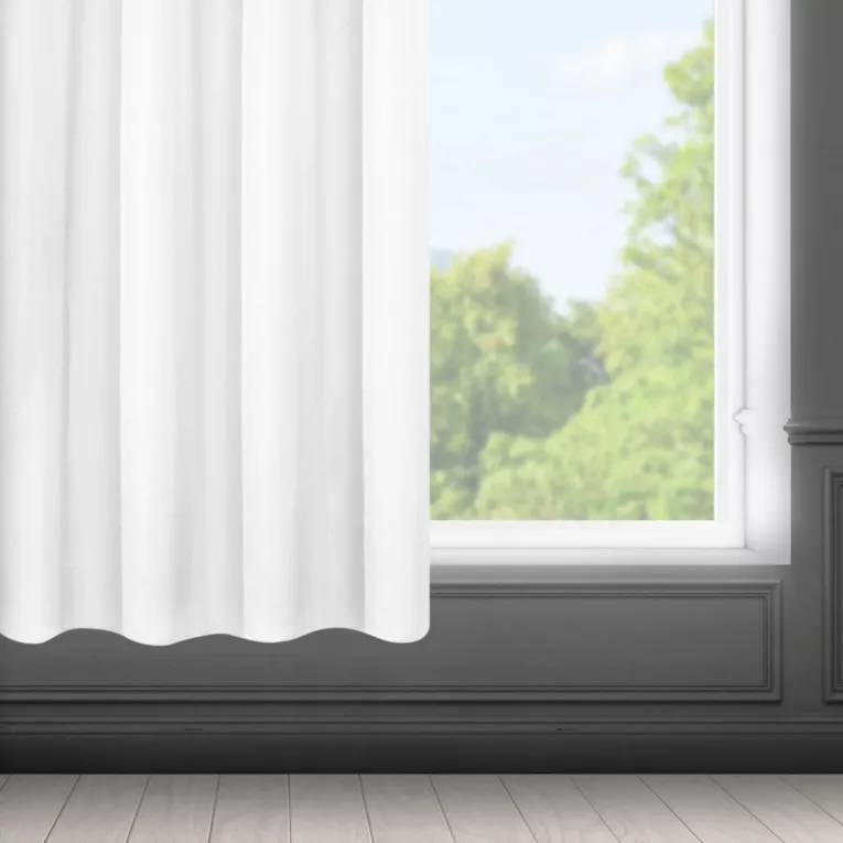 Zasłona biała z matowej gładkiej tkaniny 140x175 cm przelotka RITA Eurofirany