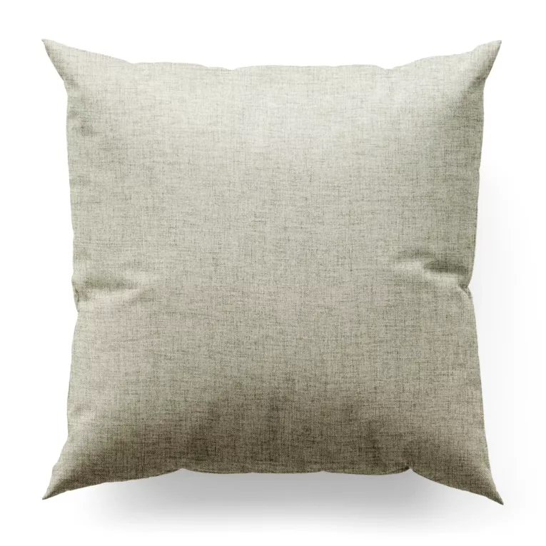 Poszewka szyta naturalna z tkaniny w stylu eko o luźnym splocie z efektem melanżu