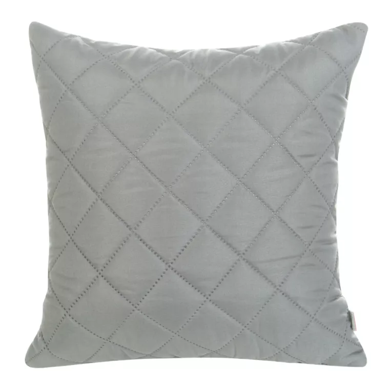 Poszewka na poduszkę 40x40 cm z geometrycznym wzorem wykonanym techniką hot press stalowa ALARA DESIGN 96 Eurofirany