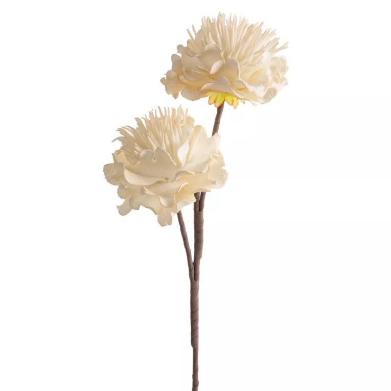 Kwiat sztuczny kremowy z plastycznej pianki foamiran 64 cm Eurofirany
