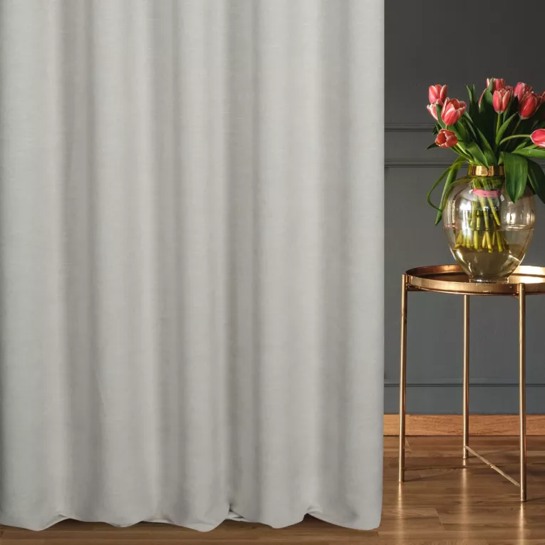 Zasłona szyta na taśmie fala naturalna z tkaniny szenilowej z efektem melanżu