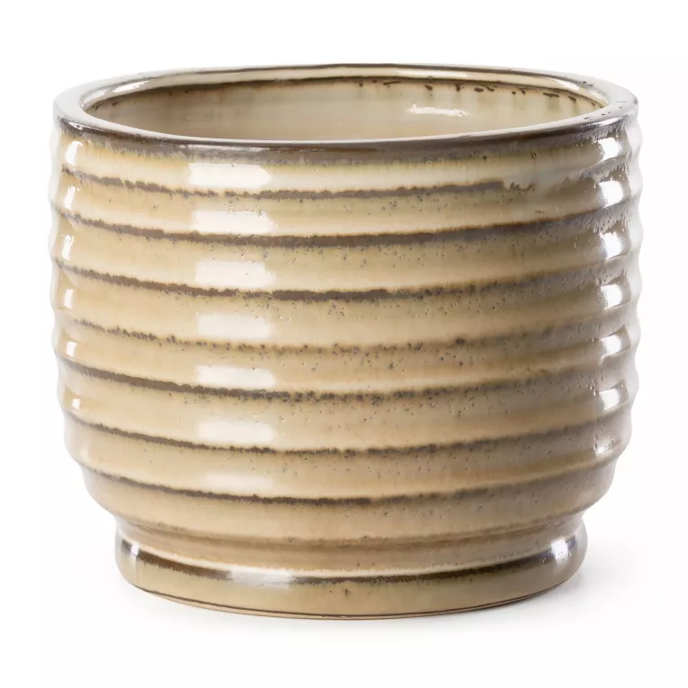 Doniczka BENA brązowa ceramiczna osłonka 19x15 cm Eurofirany