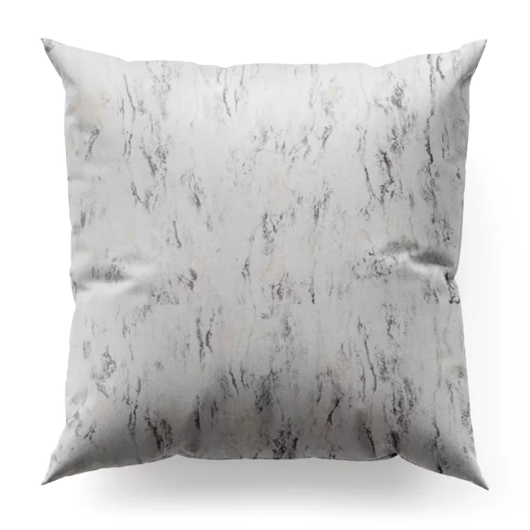 Poszewka szyta naturalno złocista z tkaniny welwetowej ze złotym marmurkowym nadrukiem