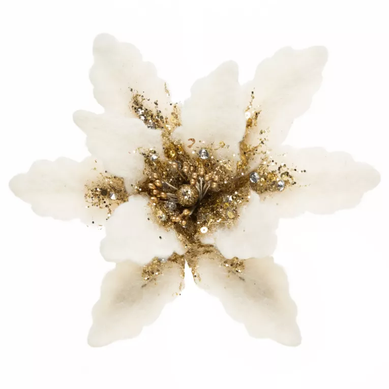 Kwiat świąteczny z futerka Eurofirany