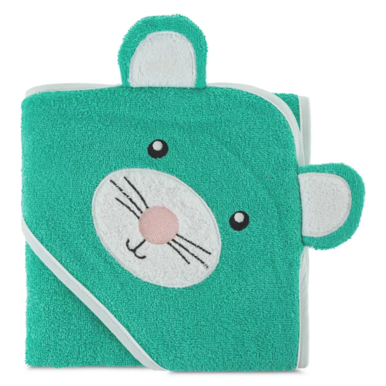 Ręcznik kąpielowy dziecięcy 100x100 cm bawełniany kolor miętowy 350g/m2 z kapturem BABY 71 Eurofirany