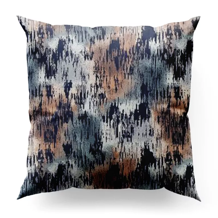 Poszewka szyta MILLIE granatowa TKANINA STRUKTURALNA