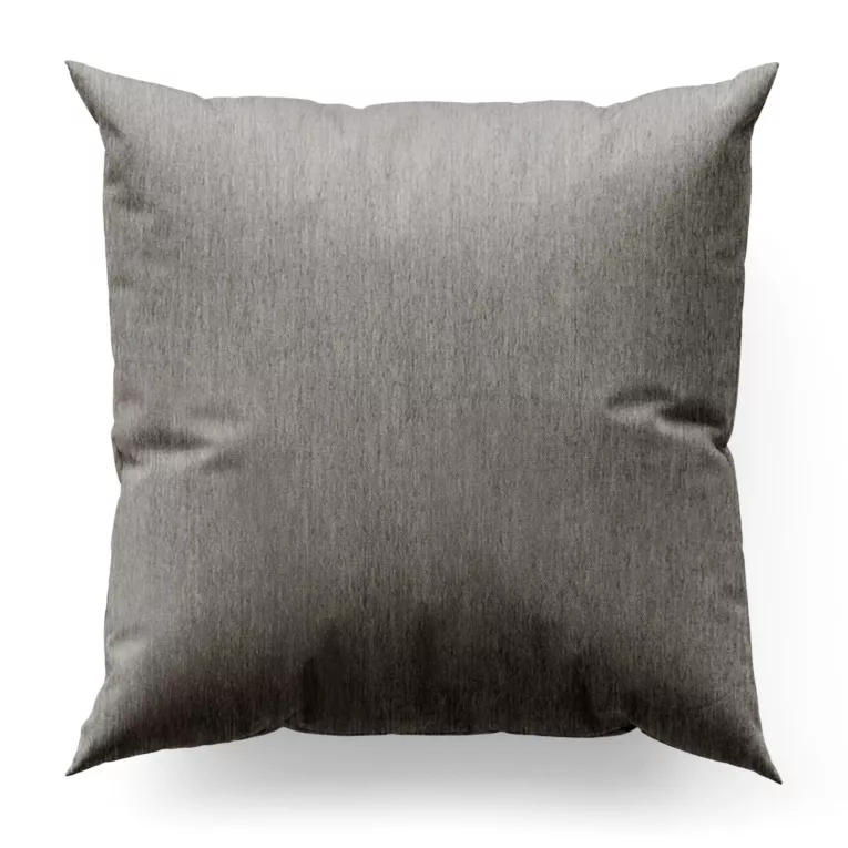 Poszewka szyta szara z miękkiej szenilowej tkaniny z efektem melanżu