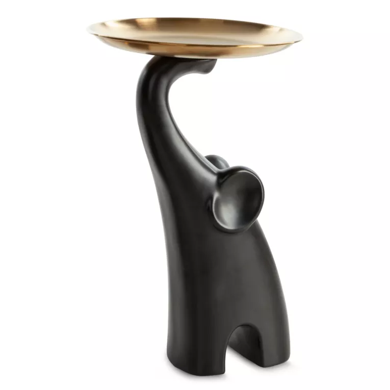 Dekoracyjna figurka w kształcie słonia trzymającego paterkę Eurofirany