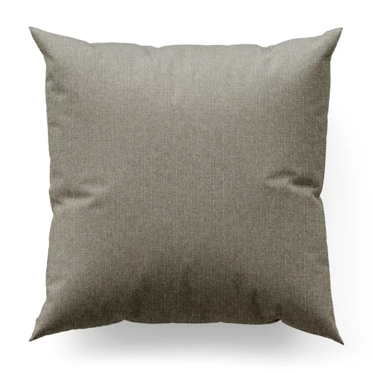 Poszewka szyta stalowa z tkaniny o naturalnym splocie w stylu eko