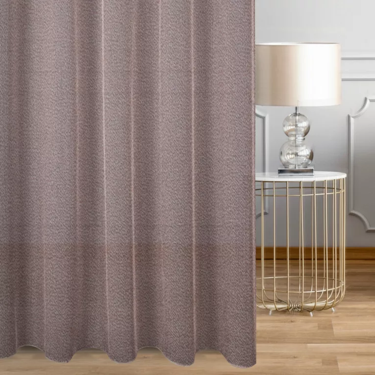 Firana szyta na taśmie fala miedziana z eleganckiej siatki w stylu glamour z połyskliwą nicią, wykończona obciążnikiem Italissima Eva Minge