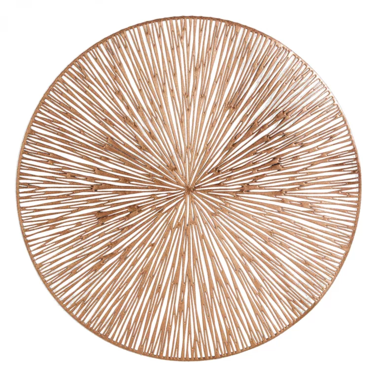 Podkładka na stół miedziana AGATHA okrągła z ażurowym wzorem Eurofirany