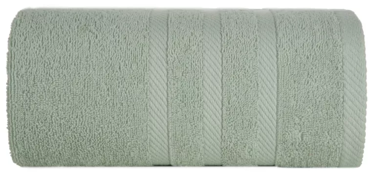 Ręcznik kąpielowy 100x150 cm bawełniany kolor jasnomiętowy z ozdobną bordiurą 500 g/m2 MILO Eurofirany
