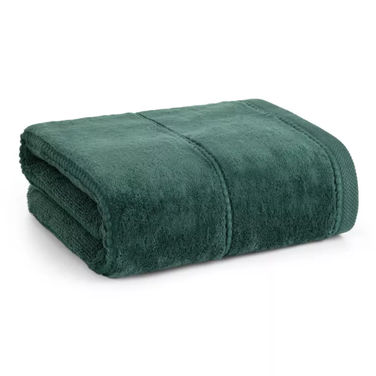 Ręcznik kąpielowy 50x90 cm bawełniany kolor zielony z welwetową bordiurą 500 g/m2 JESSI Eurofirany