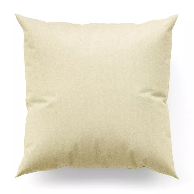 Poszewka szyta kremowa z tkaniny o naturalnym splocie w stylu eko