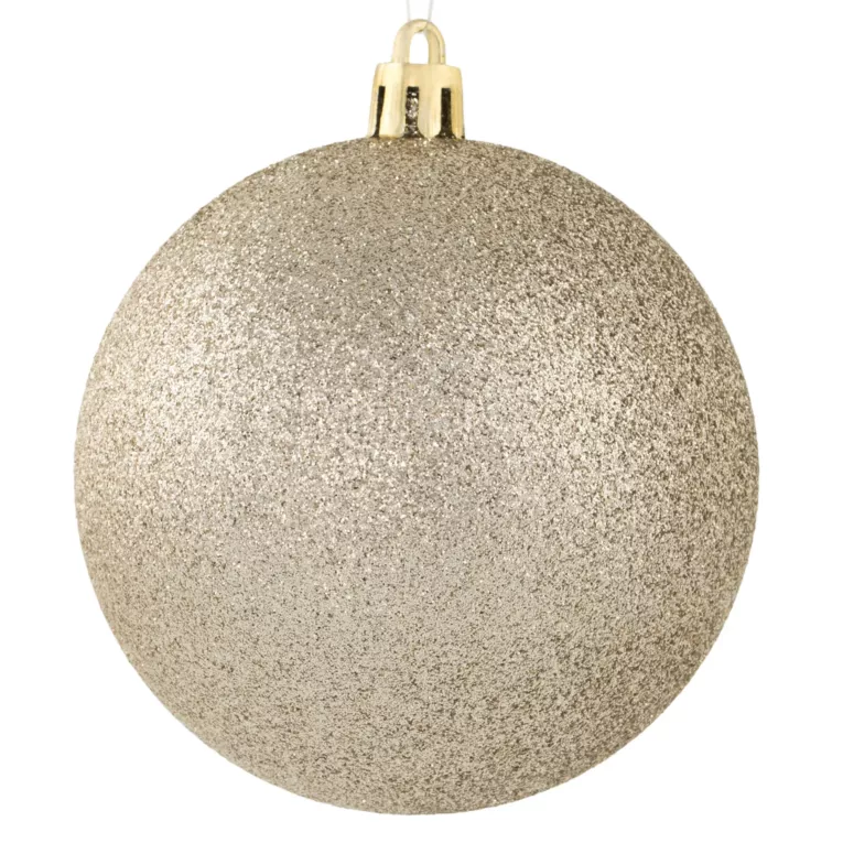 Szampańska brokatowa bombka choinkowa nietłukąca 10 cm Eurofirany