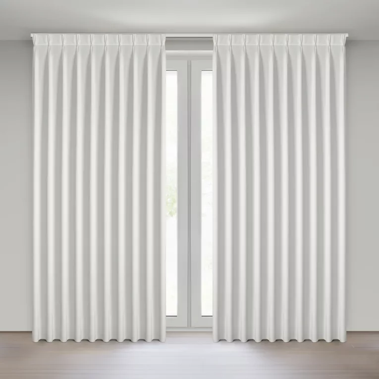 Zasłona biała z welwetowej tkaniny 125x270 cm system flex - MELANIE Eurofirany