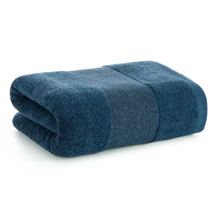 Ręcznik do rąk 30x50 cm bawełniany kolor ciemnoturkusowy z ozdobną błyszczącą bordiurą 500 g/m2 ZOJA Eurofirany