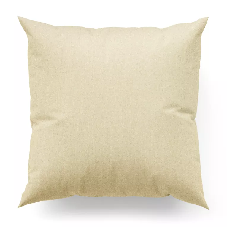 Poszewka szyta kremowa z tkaniny o naturalnym splocie w stylu eko