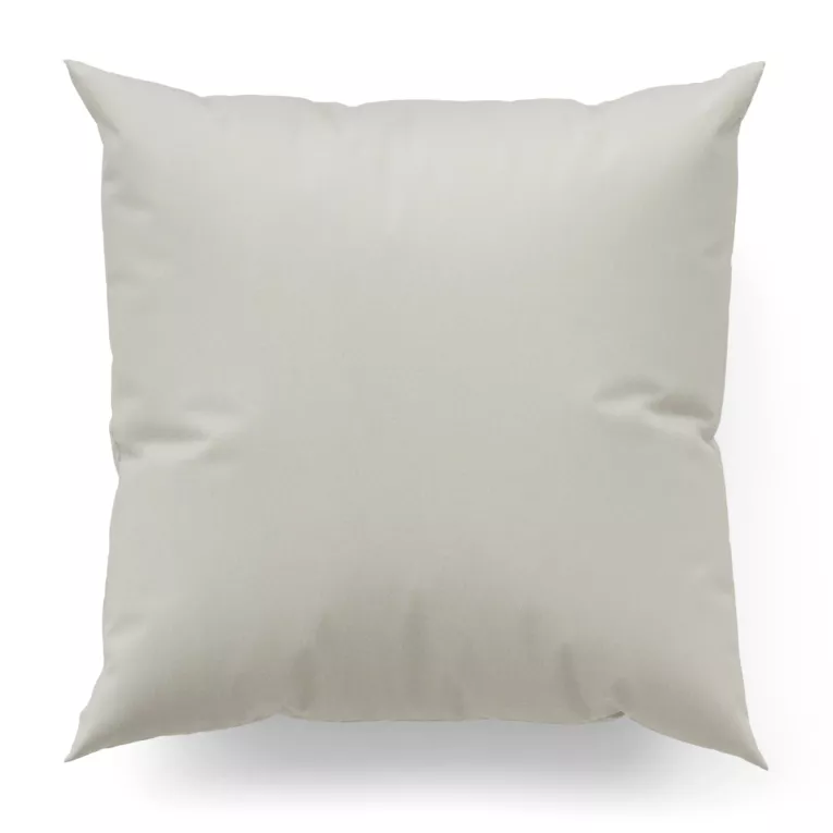 Poszewka szyta beżowa z szenilowej tkaniny