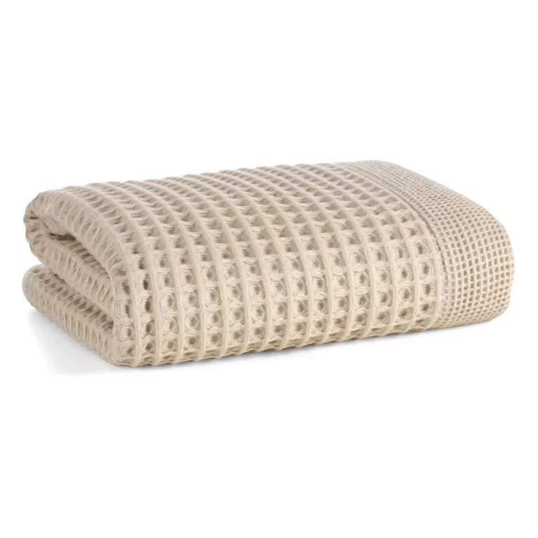 Ręcznik kąpielowy 70x140 cm bawełniany kolor beżowy o charakterystycznej gofrowej strukturze 400 g/m2 MELO Eurofirany
