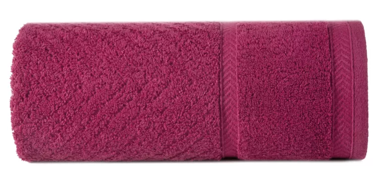 Ręcznik kąpielowy 50x90 cm bawełniany kolor amarantowy ze wzorem zygzaka 500 g/m2 KALIA Reina Line Eurofirany
