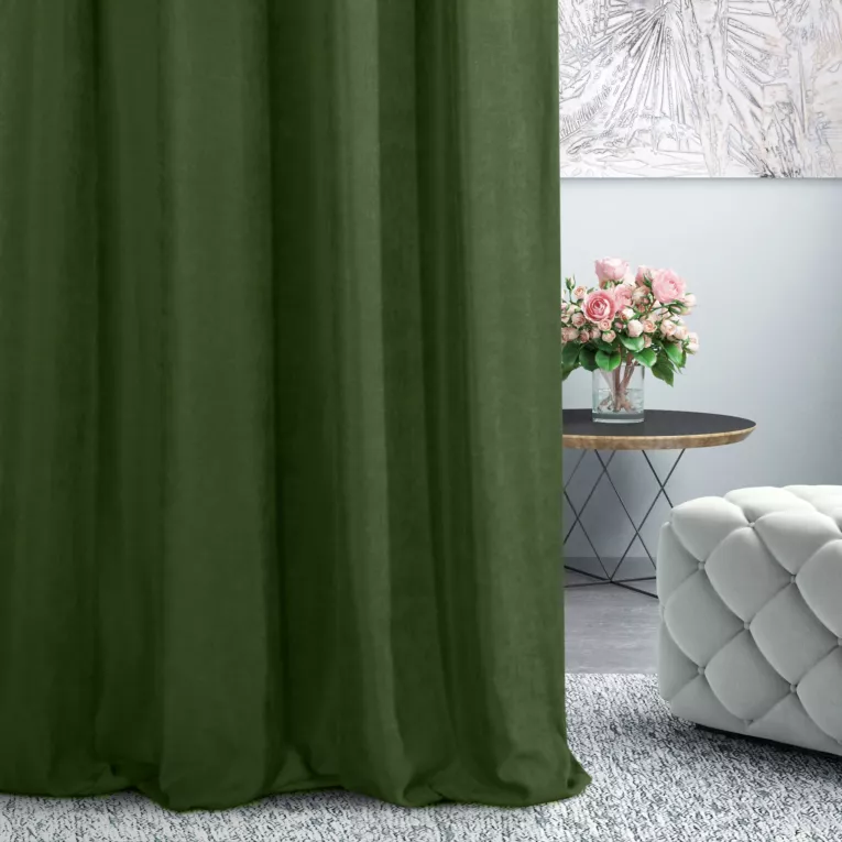 Tkanina zasłonowa miękka gładka o zamszowym chwycie Eurofirany