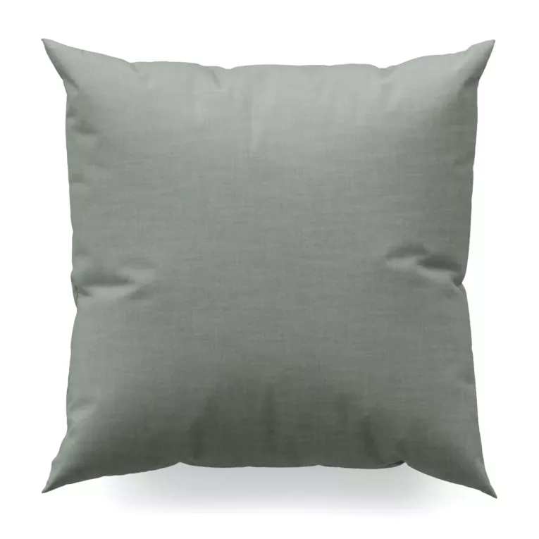 Poszewka szyta IVANA srebrna z tkaniny o naturalnym charakterze z lnianym splotem