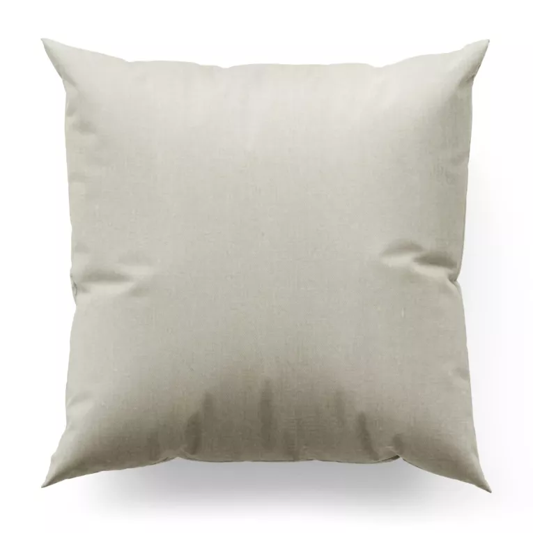 Poszewka szyta kremowa z tkaniny melanżowej przetykanej błyszczącą nicią