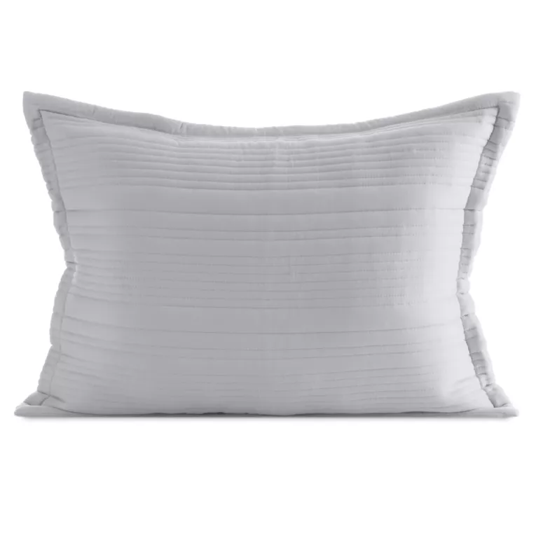 Poszewka na poduszkę 50x70 cm z wypukłym wzorem pikowana metodą tradycyjną srebrna TARA EUROFIRANY PREMIUM