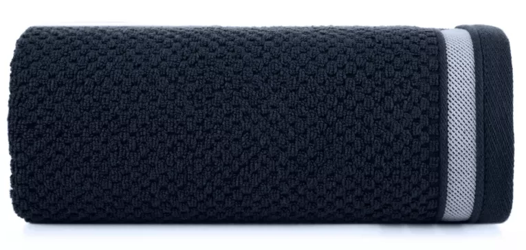 Ręcznik do rąk 30x50 cm bawełniany kolor granatowy w pasy 500 g/m2 MADLEN Eurofirany