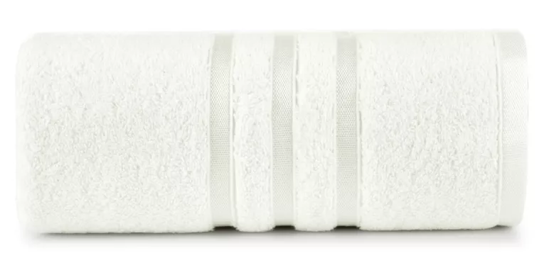 Ręcznik do rąk 30x50 cm bawełniany kolor kremowy z błyszczącą bordiurą 500 g/m2 MADI Eurofirany