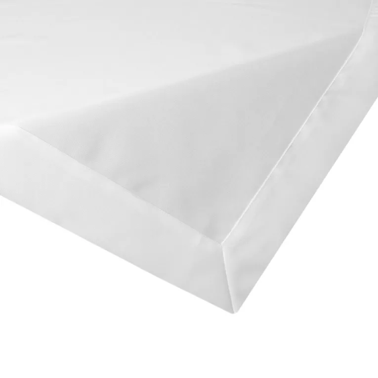 Obrus biały 85x85 cm  ALICJA zdobiony podwójną kantą