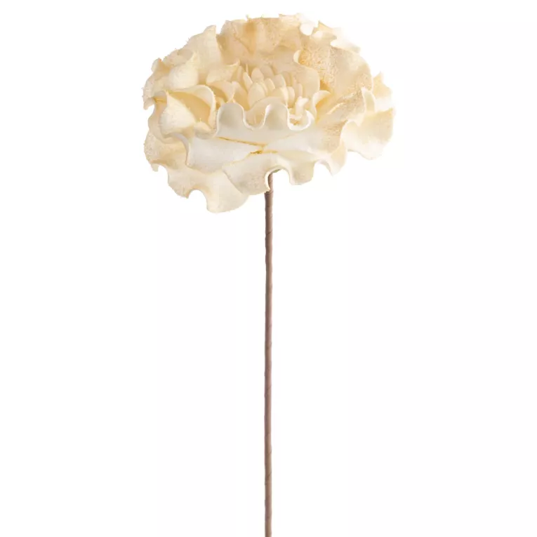 Kwiat sztuczny kremowy z plastycznej pianki foamiran 65 cm Eurofirany